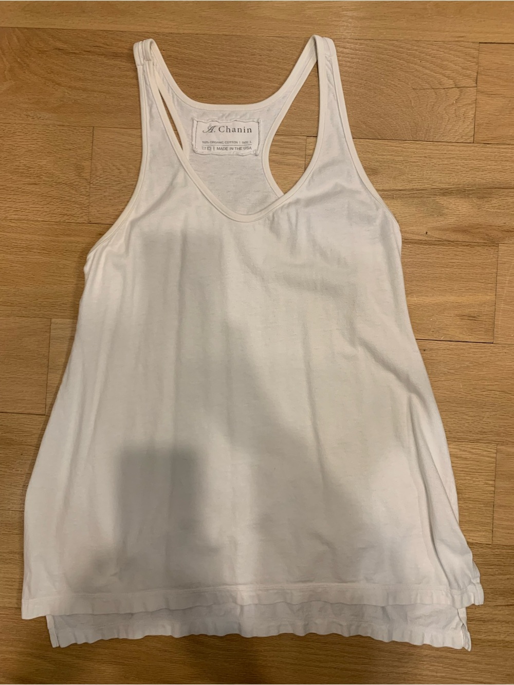 Alabama Chanin Off White Racerback Tank Top